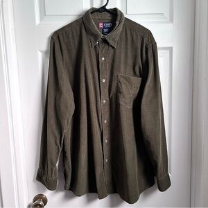Vintage Chaps Ralph Lauren shirt jacket logo buttons down green Men Large work